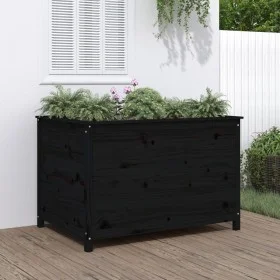 Hochbeet aus schwarzem Kiefernholz, 119,5 x 82,5 x 78 cm von vidaXL, Töpfe und Pflanzgefäße - Ref: Foro24-825314, Preis: 161,...