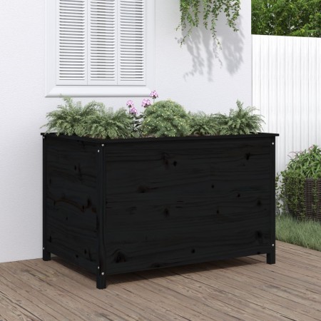 Hochbeet aus schwarzem Kiefernholz, 119,5 x 82,5 x 78 cm von vidaXL, Töpfe und Pflanzgefäße - Ref: Foro24-825314, Preis: 163,...
