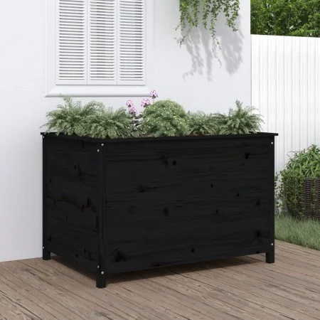 Raised garden bed black pine wood 119.5x82.5x78 cm by vidaXL, Pots and planters - Ref: Foro24-825314, Price: 163,63 €, Discou...