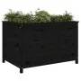 Raised garden bed black pine wood 119.5x82.5x78 cm by vidaXL, Pots and planters - Ref: Foro24-825314, Price: 163,63 €, Discou...