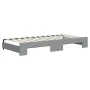 Trundle sofa bed with drawers light gray fabric 90x200 cm by vidaXL, Beds and slatted bases - Ref: Foro24-3197462, Price: 291...