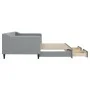 Trundle sofa bed with drawers light gray fabric 90x200 cm by vidaXL, Beds and slatted bases - Ref: Foro24-3197462, Price: 291...