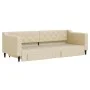 Trundle sofa bed with drawers cream fabric 80x200 cm by vidaXL, Beds and slatted bases - Ref: Foro24-3197461, Price: 285,56 €...