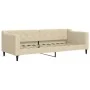 Trundle sofa bed with drawers cream fabric 80x200 cm by vidaXL, Beds and slatted bases - Ref: Foro24-3197461, Price: 285,56 €...