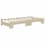Trundle sofa bed with drawers cream fabric 80x200 cm by vidaXL, Beds and slatted bases - Ref: Foro24-3197461, Price: 285,56 €...