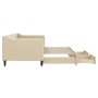 Sofá cama nido con cajones tela color crema 80x200 cm de vidaXL, Camas y somieres - Ref: Foro24-3197461, Precio: 289,69 €, De...