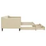 Trundle sofa bed with drawers cream fabric 80x200 cm by vidaXL, Beds and slatted bases - Ref: Foro24-3197461, Price: 285,56 €...