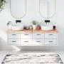 Encimera baño madera maciza tratada marrón claro 180x40x(2-6)cm by vidaXL, Countertops - Ref: Foro24-3156164, Price: 122,61 €...