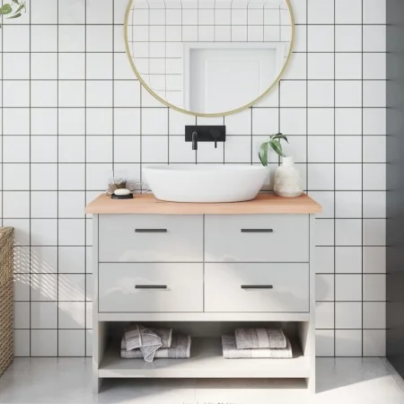 Encimera de baño madera maciza sin tratar 100x30x(2-4) cm de vidaXL, Encimeras - Ref: Foro24-3156030, Precio: 67,30 €, Descue...
