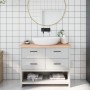 Untreated solid wood bathroom countertop 100x30x(2-4) cm by vidaXL, Countertops - Ref: Foro24-3156030, Price: 74,91 €, Discou...