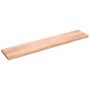 Massivholz-Badezimmerarbeitsplatte in hellem Braun 200x40x(2-6)cm behandelt von vidaXL, Arbeitsplatten - Ref: Foro24-3156172,...