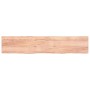 Massivholz-Badezimmerarbeitsplatte in hellem Braun 200x40x(2-6)cm behandelt von vidaXL, Arbeitsplatten - Ref: Foro24-3156172,...