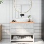 Encimera baño madera maciza tratada marrón claro 100x30x(2-4)cm von vidaXL, Arbeitsplatten - Ref: Foro24-3156126, Preis: 58,3...