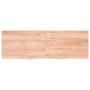 Badezimmerarbeitsplatte aus hellbraun behandeltem Massivholz, 180 x 60 x (2–6) cm von vidaXL, Arbeitsplatten - Ref: Foro24-31...