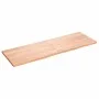 Badezimmerarbeitsplatte aus hellbraun behandeltem Massivholz, 180 x 60 x (2-4) cm von vidaXL, Arbeitsplatten - Ref: Foro24-31...