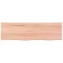 Badezimmerarbeitsplatte aus hellbraun behandeltem Massivholz, 100 x 30 x 2 cm von vidaXL, Arbeitsplatten - Ref: Foro24-315612...
