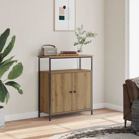 Aparador de madera de ingeniería roble artisian 70x30x80 cm