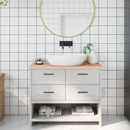 Encimera de baño madera maciza sin tratar 100x40x2 cm de vidaXL, Encimeras - Ref: Foro24-3156032, Precio: 58,67 €, Descuento: %