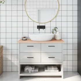 Untreated solid wood bathroom countertop 100x30x2 cm by vidaXL, Countertops - Ref: Foro24-3156029, Price: 40,22 €, Discount: %