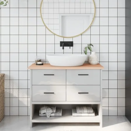Untreated solid wood bathroom countertop 100x30x2 cm by vidaXL, Countertops - Ref: Foro24-3156029, Price: 39,89 €, Discount: %