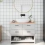 Untreated solid wood bathroom countertop 100x30x2 cm by vidaXL, Countertops - Ref: Foro24-3156029, Price: 39,89 €, Discount: %