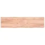 Light brown treated solid wood bathroom countertop 200x50x(2-6)cm by vidaXL, Countertops - Ref: Foro24-3156174, Price: 158,33...