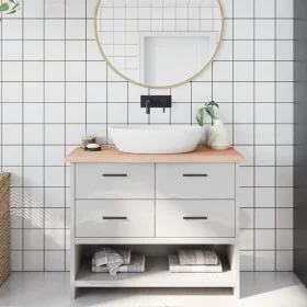 Untreated solid wood bathroom countertop 100x40x(2-4) cm by vidaXL, Countertops - Ref: Foro24-3156033, Price: 81,12 €, Discou...