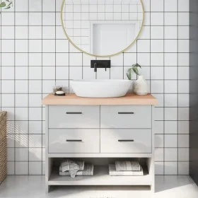 Untreated solid wood bathroom countertop 100x40x(2-6) cm by vidaXL, Countertops - Ref: Foro24-3156034, Price: 97,54 €, Discou...