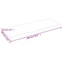 Badezimmerarbeitsplatte aus hellbraun behandeltem Massivholz, 100 x 40 x (2–4) cm von vidaXL, Arbeitsplatten - Ref: Foro24-31...