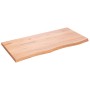Massivholz-Badezimmerarbeitsplatte in hellem Braun 100x50x(2-4)cm behandelt von vidaXL, Arbeitsplatten - Ref: Foro24-3156132,...