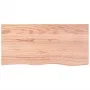 Massivholz-Badezimmerarbeitsplatte in hellem Braun 100x50x(2-4)cm behandelt von vidaXL, Arbeitsplatten - Ref: Foro24-3156132,...