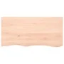 Unbehandelte Badezimmerarbeitsplatte aus Massivholz, 100 x 50 x (2–4) cm von vidaXL, Arbeitsplatten - Ref: Foro24-3156036, Pr...