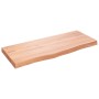 Encimera baño madera maciza tratada marrón claro 100x40x(2-6)cm by vidaXL, Countertops - Ref: Foro24-3156130, Price: 86,94 €,...