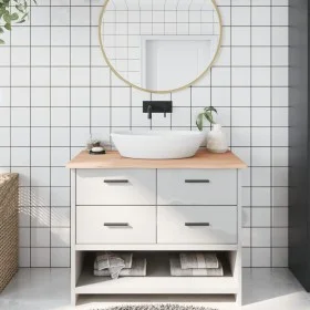 Massivholz-Badezimmerarbeitsplatte unbehandelt 100x50x2 cm von vidaXL, Arbeitsplatten - Ref: Foro24-3156035, Preis: 67,45 €, ...