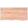 Encimera baño madera maciza tratada marrón claro 100x50x(2-6)cm de vidaXL, Encimeras - Ref: Foro24-3156133, Precio: 87,47 €, ...