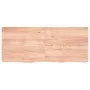 Light brown treated solid wood bathroom countertop 120x50x(2-4)cm by vidaXL, Countertops - Ref: Foro24-3156141, Price: 84,66 ...