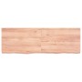 Badezimmerarbeitsplatte aus hellbraun behandeltem Massivholz, 120 x 40 x (2–6) cm von vidaXL, Arbeitsplatten - Ref: Foro24-31...