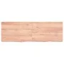 Encimera baño madera maciza tratada marrón claro 120x40x(2-6)cm de vidaXL, Encimeras - Ref: Foro24-3156140, Precio: 85,96 €, ...
