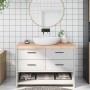 Untreated solid wood bathroom countertop 120x50x(2-6) cm by vidaXL, Countertops - Ref: Foro24-3156046, Price: 88,75 €, Discou...