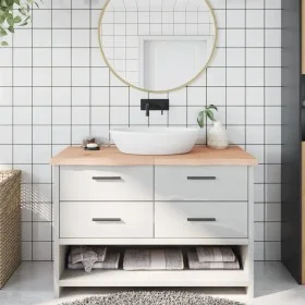 Encimera de baño madera maciza sin tratar 120x50x(2-4) cm de vidaXL, Encimeras - Ref: Foro24-3156045, Precio: 74,32 €, Descue...