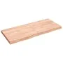 Encimera baño madera maciza tratada marrón claro 140x60x(2-6)cm de vidaXL, Encimeras - Ref: Foro24-3156152, Precio: 131,74 €,...