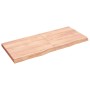 Light brown treated solid wood bathroom countertop 140x60x(2-6)cm by vidaXL, Countertops - Ref: Foro24-3156152, Price: 133,40...