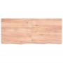 Badezimmerarbeitsplatte aus hellbraun behandeltem Massivholz, 140 x 60 x (2–6) cm von vidaXL, Arbeitsplatten - Ref: Foro24-31...