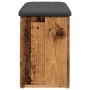 Banco zapatero madera de ingeniería madera vieja 82x32x45,5 cm
