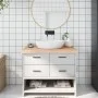 Encimera de baño madera maciza sin tratar 100x60x(2-6) cm de vidaXL, Encimeras - Ref: Foro24-3156040, Precio: 106,30 €, Descu...