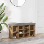 Banco zapatero madera de ingeniería roble artisan 82x32x45,5 cm