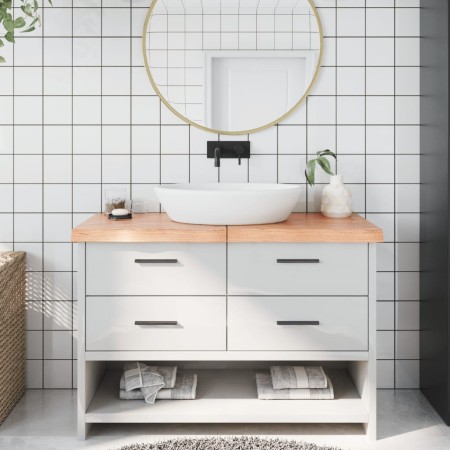 Light brown treated solid wood bathroom countertop 120x50x(2-6)cm by vidaXL, Countertops - Ref: Foro24-3156142, Price: 101,62...
