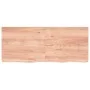 Badezimmerarbeitsplatte aus hellbraun behandeltem Massivholz, 120 x 50 x (2–6) cm von vidaXL, Arbeitsplatten - Ref: Foro24-31...