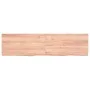 Encimera baño madera maciza tratada marrón claro 120x30x(2-6)cm de vidaXL, Encimeras - Ref: Foro24-3156138, Precio: 71,96 €, ...