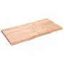 Badezimmerarbeitsplatte aus hellbraun behandeltem Massivholz, 120 x 60 x (2–4) cm von vidaXL, Arbeitsplatten - Ref: Foro24-31...
